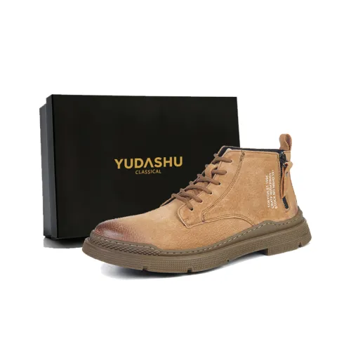 YUDASHU Martin Boots Yellow Brown Men's