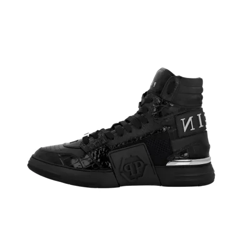 PHILIPP PLEIN Hi Топ Hexagon High Топ Кроссовки для скейтбординга Мужской Черный