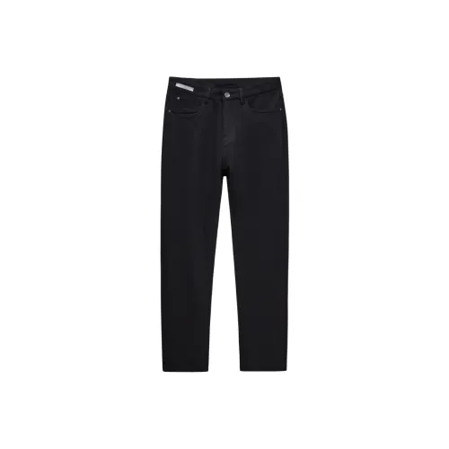 Jiumuwang Мужские брюки Expert FW25 Осенние и зимние Повседневные брюки Облегающий крой Мужской Shale Черный