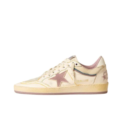 Golden Goose Ball Star Low Топ Скейтборд Кроссовки Женские Белые Розовые