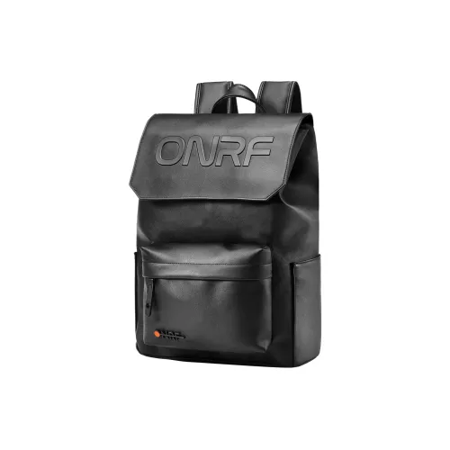ONRF PVC Laptop Bag Backpack Unisex Black