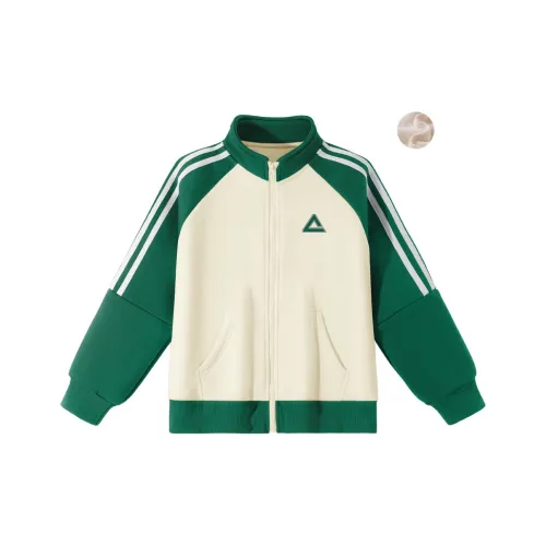 PEAK [Интегрированный флис с подкладкой] Винтажный зеленый Темно-зеленый с нитью силикон K Kids Свитшоты