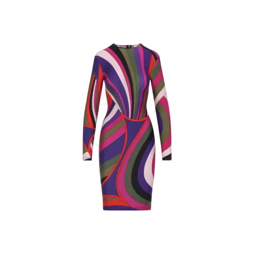 EMILIO PUCCI Длинное платье с длинными рукавами женское