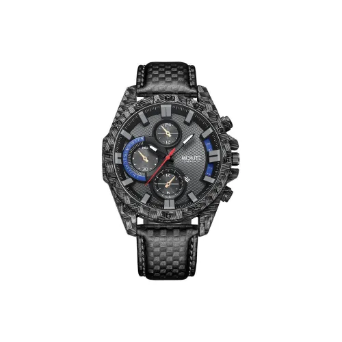 Midnite Star Кварцевый механизм ремешок из микрофибры часы для мужчин черный циферблат