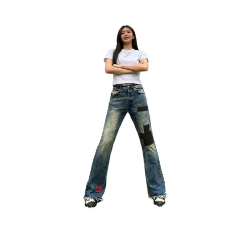 OKPI Blue Unisex Jeans OKPI Синий Унисекс Джинсы