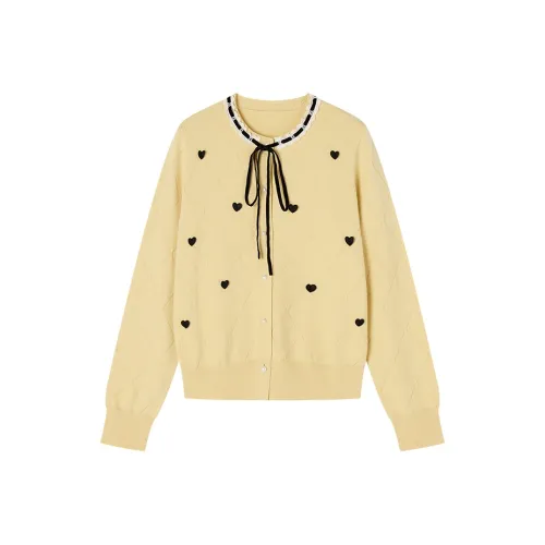 XIANGYING Прозрачный Желтый Женские Свитера