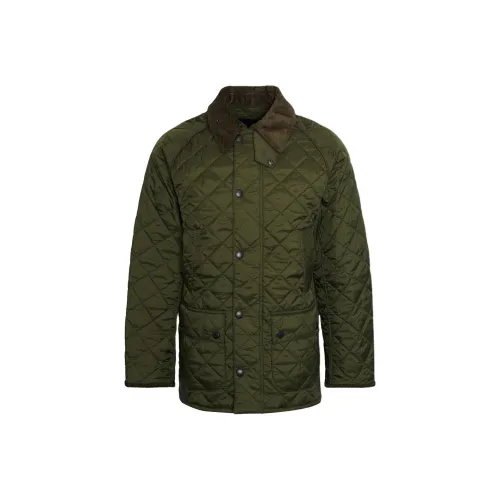 BARBOUR Оливково-зеленый Мужской пуховик