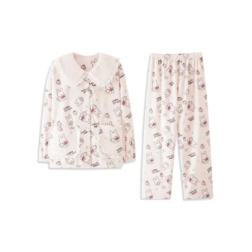 JINXU Розовый Женские Пижамные Комплекты