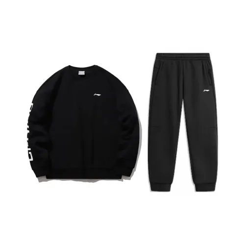 Лайнер Повседневная Спортивная Одежда Унисекс Черный + Черный