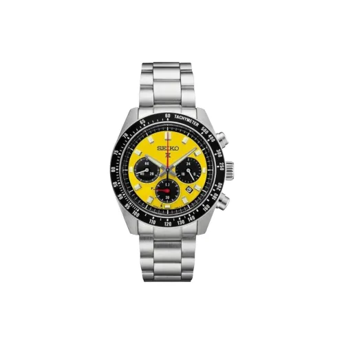 SEIKO Кварцевый механизм нержавеющая сталь ремешок часы 41 мм мужские желтый циферблат