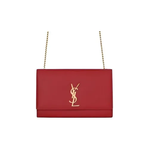 SAINT LAURENT Kate Коровья кожа Сумка через плечо Средний Женский Красный