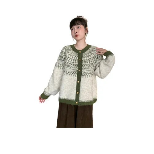 COVER TIME Зеленый Женский Трикотаж