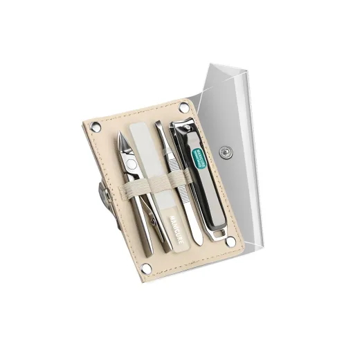 PLYS Металлический Черный Прозрачный Кожаный Чехол Набор для Маникюра