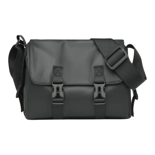 SMVP ПУ (полиуретан) Сумка через плечо Стандартная Унисекс Черная