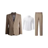 Кофейный (Белая рубашка)