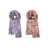 Джинсовый синий + Абрикосовый розовый