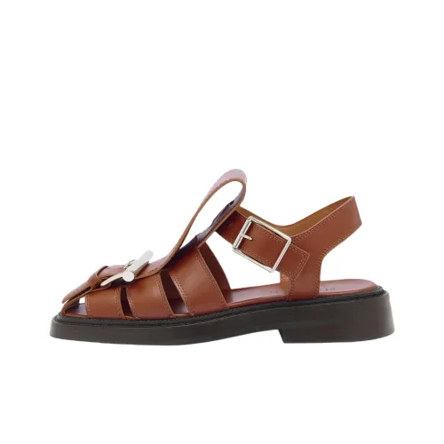 Alexander McQueen T Bar Римские Сандалии Женские Коричневые