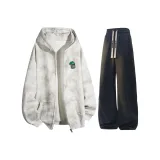 Белый Серый Топ + Черный K