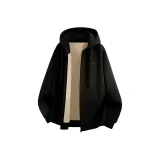 [Thickened и с флисовой подкладкой] Черный (Коричневый и кофейный с логотипом льва Tang на груди)