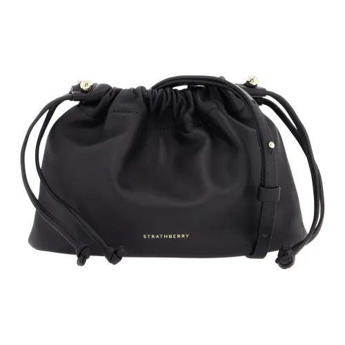Strathberry Lambskin Bucket Bag Shoulder Bag Women's Black