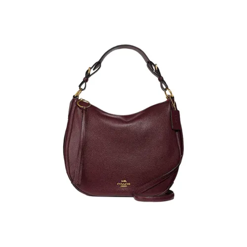 COACH Sutton Сумка из крупнозернистой текстуры плечо сумка через плечо большая женская темно-красный