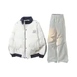 Экрю + Светло-серые штаны