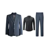 Пыльно-синий (Черная рубашка)