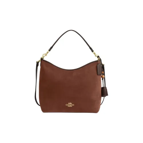 COACH Лорел Замша Сумка Большая Женская Кленовый