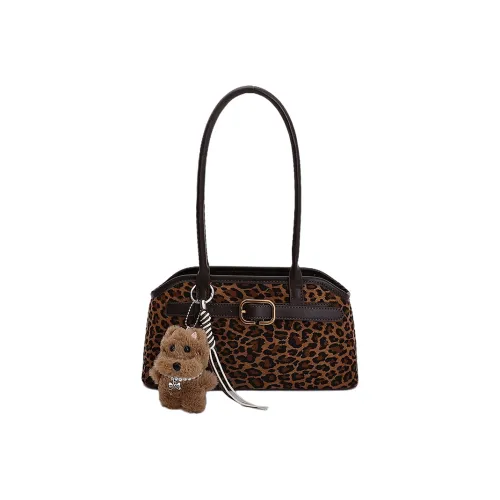 Tezimyt ПУ (полиуретан) Сумка через плечо Стандартная Подростки Леопардовый принт Черный Кофейный Коричневый