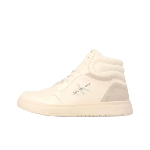 CKJ CALVIN KLEIN JEANS Высокие Кроссовки для скейтбординга Женские Бежевые