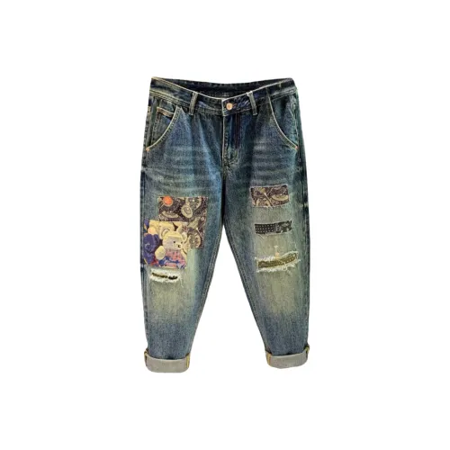 CAT'S PAW Синий Унисекс Джинсы