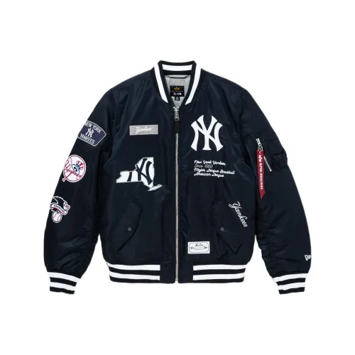 New Era Collaboration Co Брендированный Co-брендированный Alpha Industries FW25 ALPHA M JKT2440 NEYYAN NVYWHI Куртка Корейский стиль Унисекс