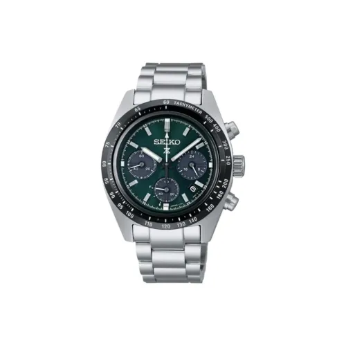 SEIKO Prospe Solar Механизм Нержавеющая сталь Ремешок Часы 39 мм Мужские часы Зеленый циферблат