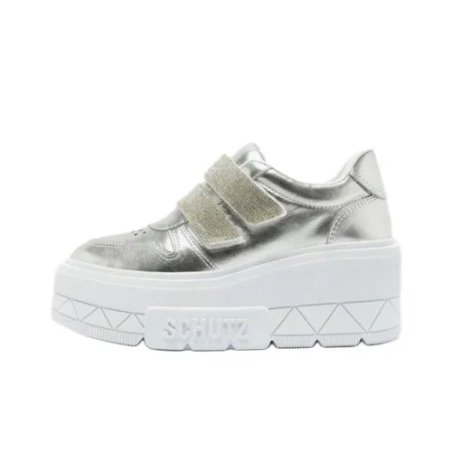 Schutz Low Топ Скейтборд Кроссовки Женские Серебряные