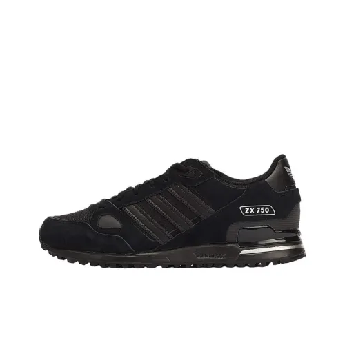 Adidas Originals ZX 750 Slip-Resistant и Breathable Low-Top Беговые кроссовки Мужские Черные