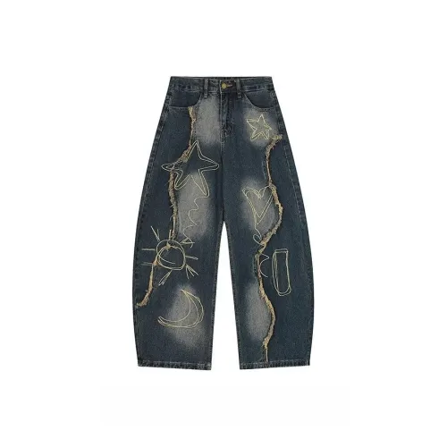 Find Yourself Синий Унисекс Джинсы