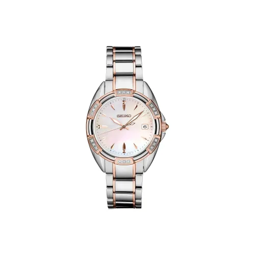 SEIKO Кварцевый механизм нержавеющая сталь ремешок часы 33,3 мм женские жемчужная раковина цвет циферблата