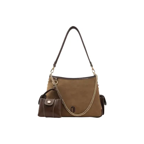 Monna Lisa с коровьей кожей и полиуретаном (ПУ) Сумка через плечо Стандартная Женская Хаки