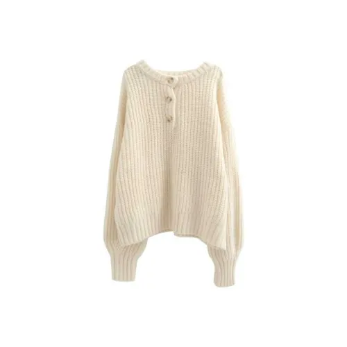 LOWEAR Шерсть Толстый Пуговица Вязаный Свитер Женские