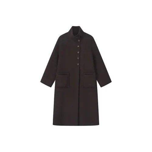 Ouyang Сандаловое дерево Туманный Коричневый Женское пальто