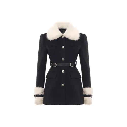 STARFEI Черное Женское Пальто