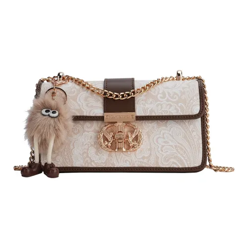 JANITINO ПУ (полиуретан) Сумка через плечо Женская Абрикос