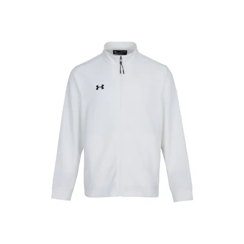 Under Armour Трикотажная ткань Воротник-стойка Куртка Унисекс Белый