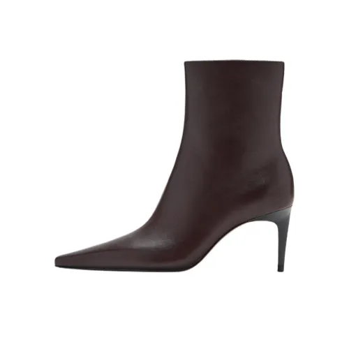 MANGO Ботильоны 6,5 см Женские Шоколад