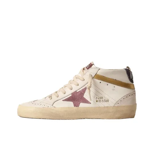 Golden Goose Mid Star High Топ Скейтборд Кроссовки Женские Бежевые