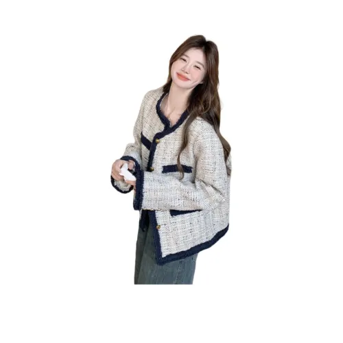 LADYXIEXIE Экрю [Утепленный] Включает бренд LD Наклеенный Женские Куртки