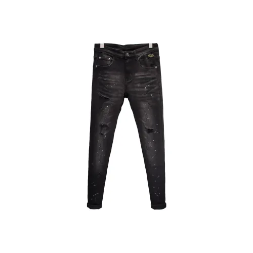 YONGYAN Мужские черные джинсы