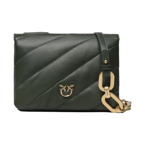 PINKO Напп Кожа Сумка через плечо Мини Женская Зеленая