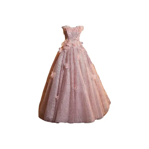 JIAONI Light Pink Женские Вечерние Платья