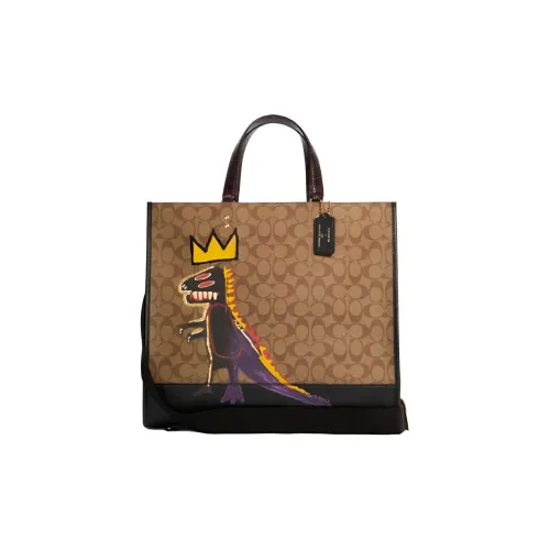 COACH Dempsey Кожа Сумка через плечо Тоут Сумка Сумка Большая Женская Хаки